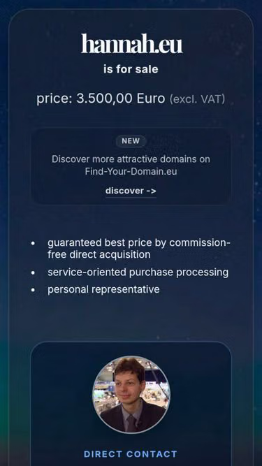 Screenshot of hannah.eu