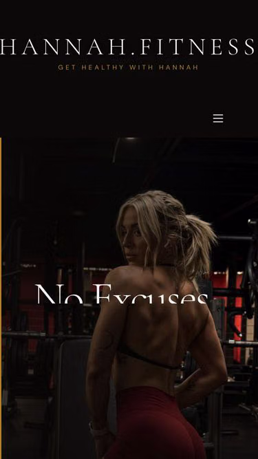 Screenshot of hannah.fitness