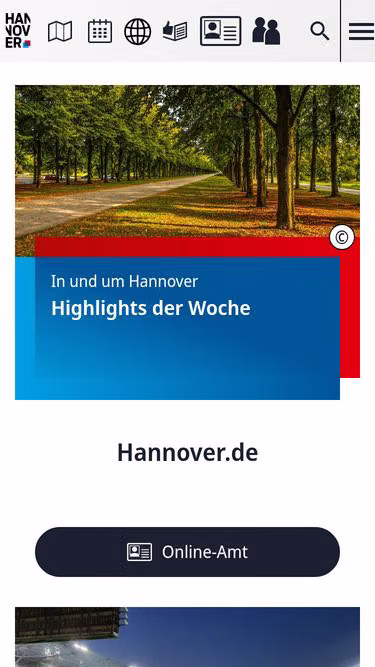 Screenshot of hanover.de