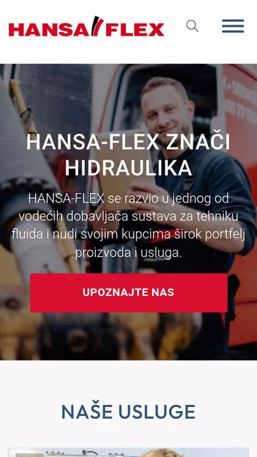 Screenshot of hansa-flex.hr