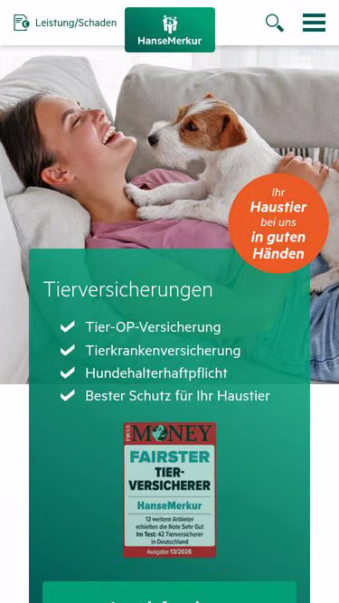 Screenshot of hansemerkur.ee