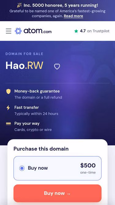Screenshot of hao.rw