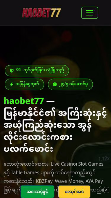 Screenshot of haobet77.lat