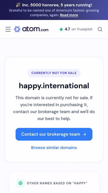 Screenshot of happy.international