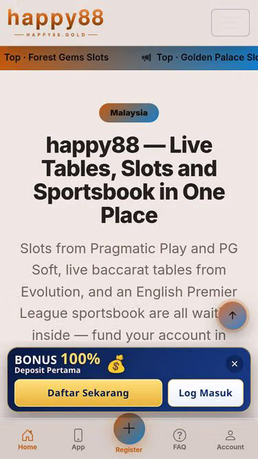 Screenshot of happy88.gold