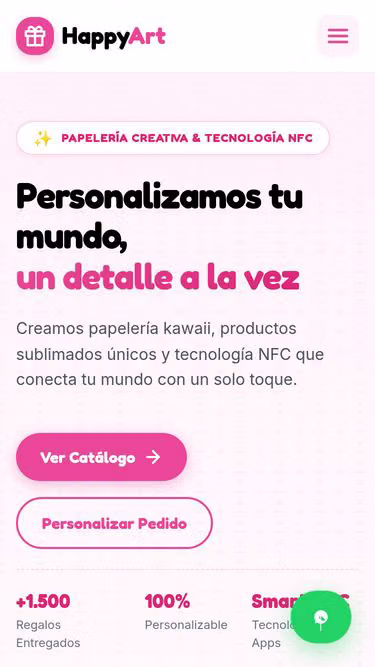 Screenshot of happyart.cl