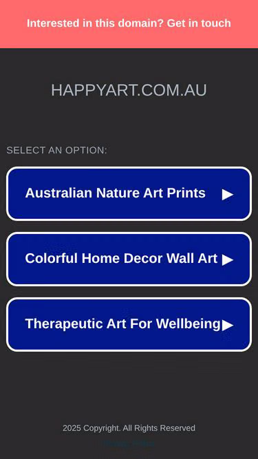 Screenshot of happyart.com.au