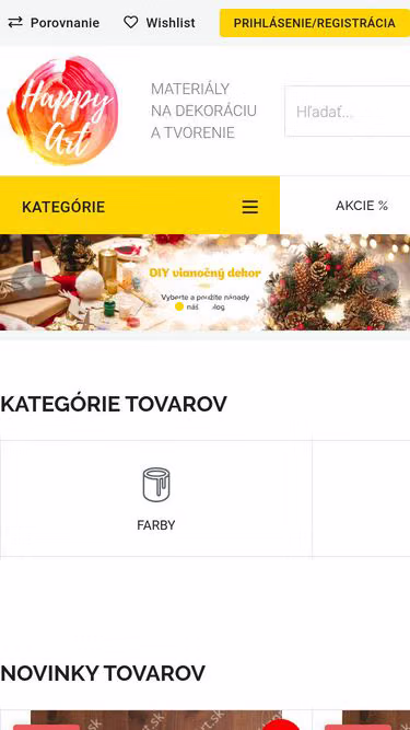 Screenshot of happyart.sk