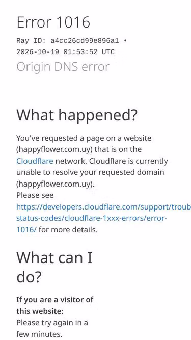 Screenshot of happyflower.com.uy