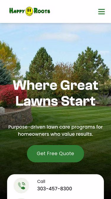 Screenshot of happyroots.com