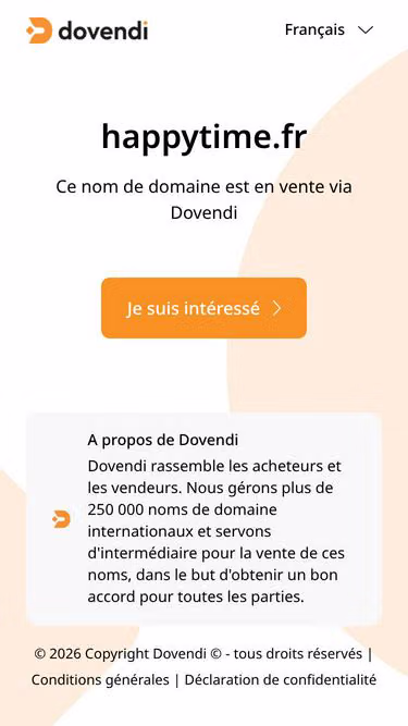 Screenshot of happytime.fr