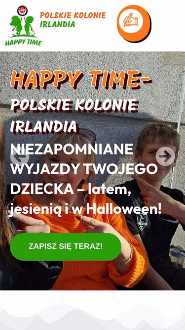 Screenshot of happytime.ie