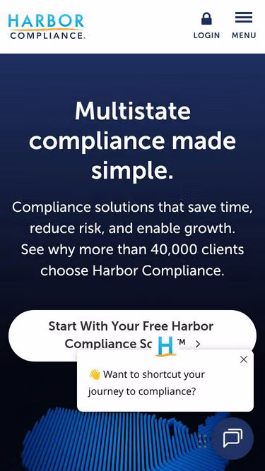 Screenshot of harborcompliance.biz