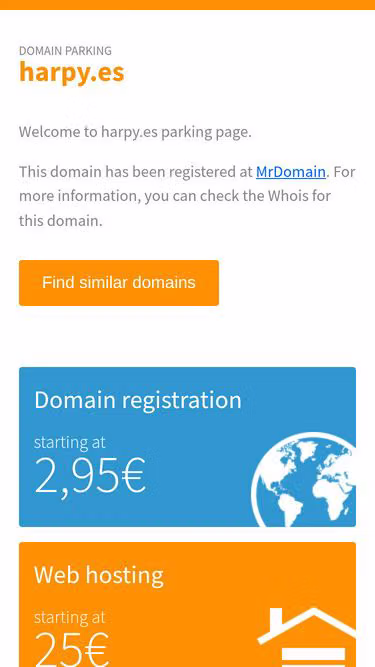 Screenshot of harpy.es