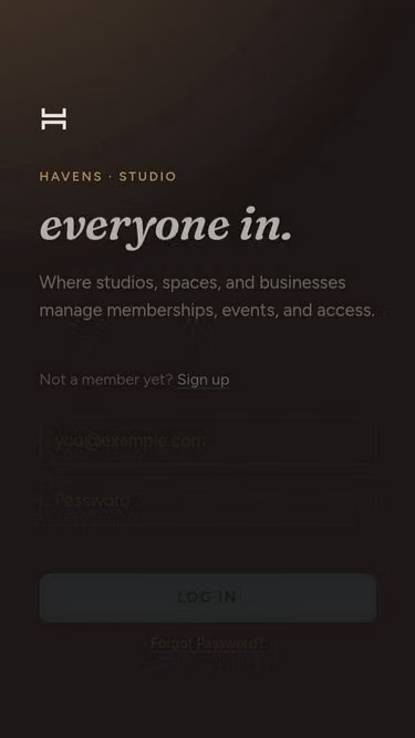 Screenshot of havens.studio
