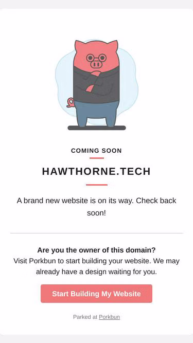 Screenshot of hawthorne.tech