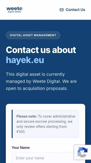 Screenshot of hayek.eu