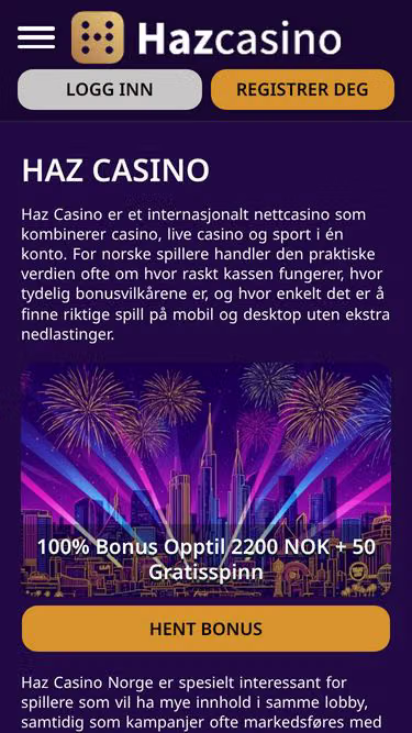 Screenshot of hazcasino.io