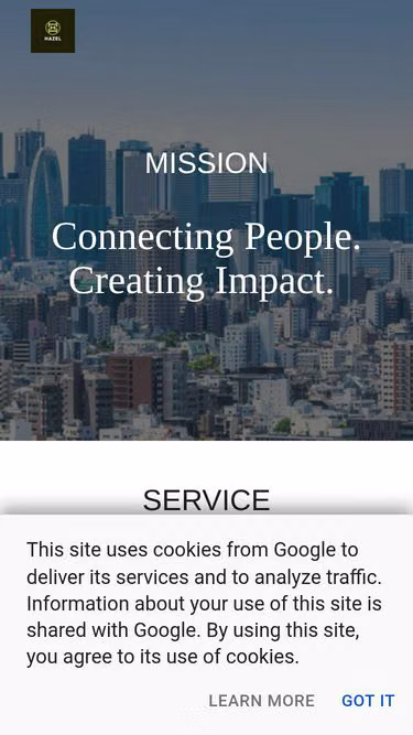 Screenshot of hazel.co.jp