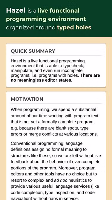 Screenshot of hazel.org