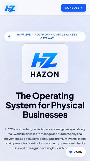 Screenshot of hazon.io