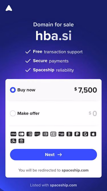 Screenshot of hba.si