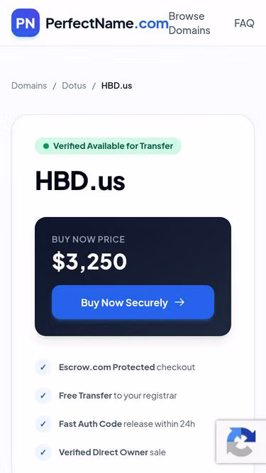 Screenshot of hbd.us