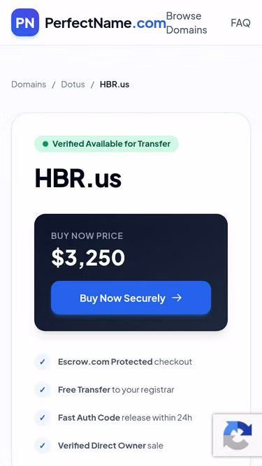 Screenshot of hbr.us