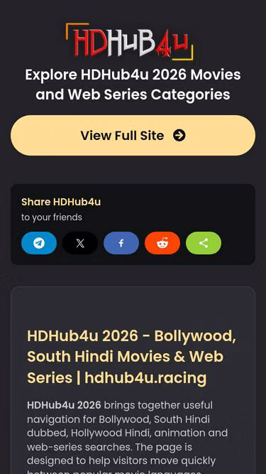 Screenshot of hdhub4u.racing