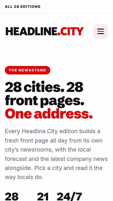 Screenshot of headline.city