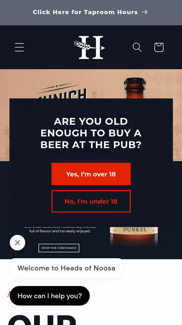 Screenshot of heads.beer