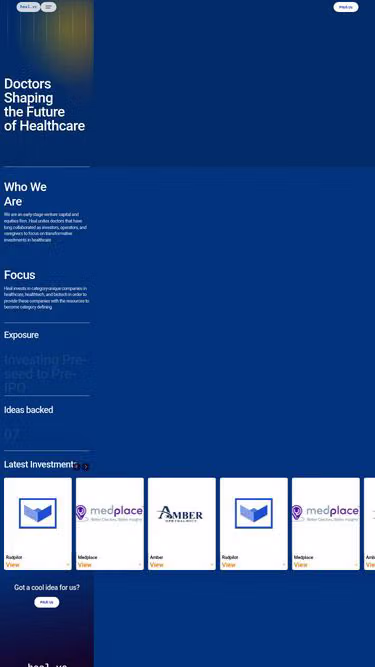Screenshot of heal.vc