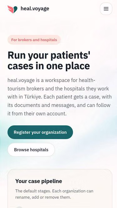 Screenshot of heal.voyage