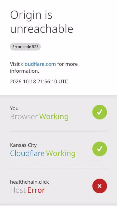Screenshot of healthchain.click