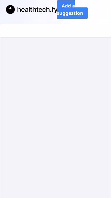 Screenshot of healthtech.fyi