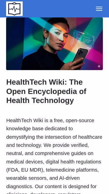 Screenshot of healthtech.wiki