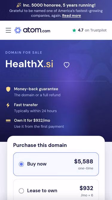 Screenshot of healthx.si