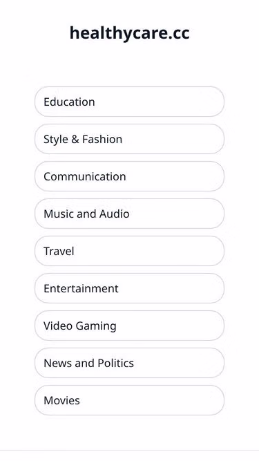 Screenshot of healthycare.cc