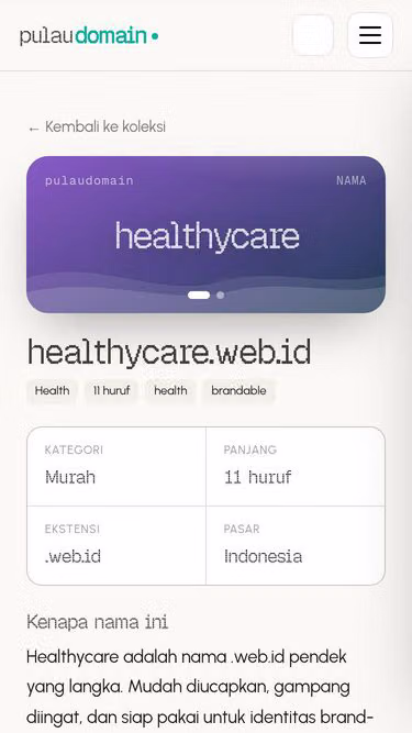 Screenshot of healthycare.web.id