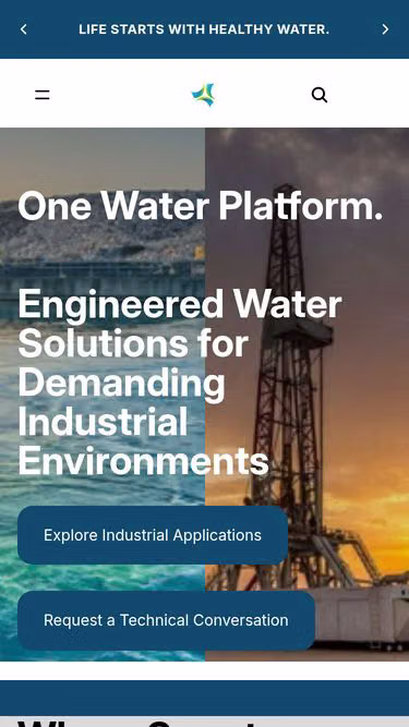Screenshot of healthywater.earth