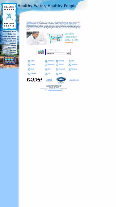 Screenshot of healthywater.org