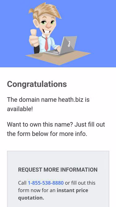 Screenshot of heath.biz