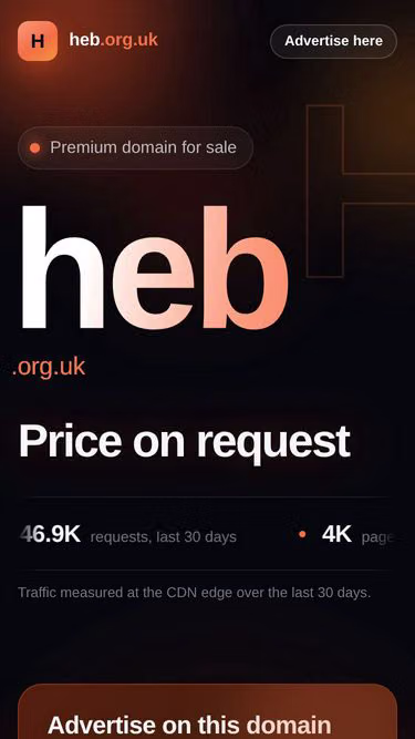 Screenshot of heb.org.uk