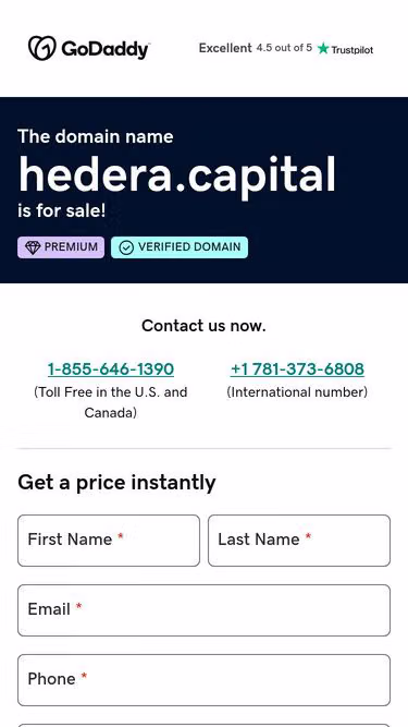Screenshot of hedera.capital