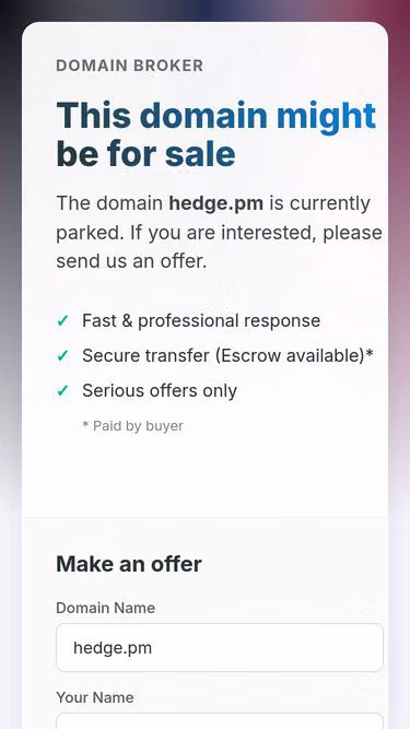 Screenshot of hedge.pm