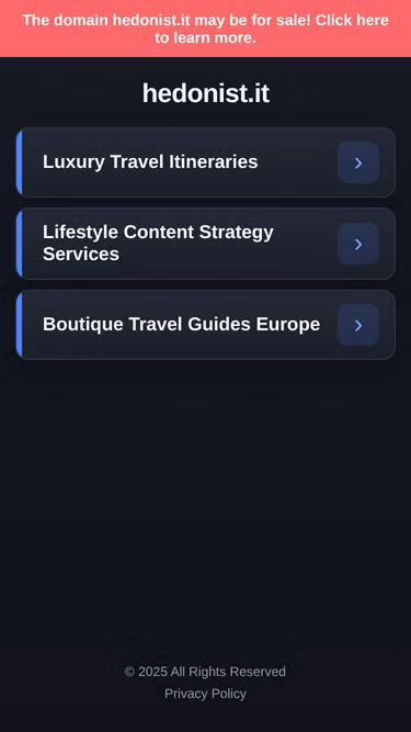 Screenshot of hedonist.it