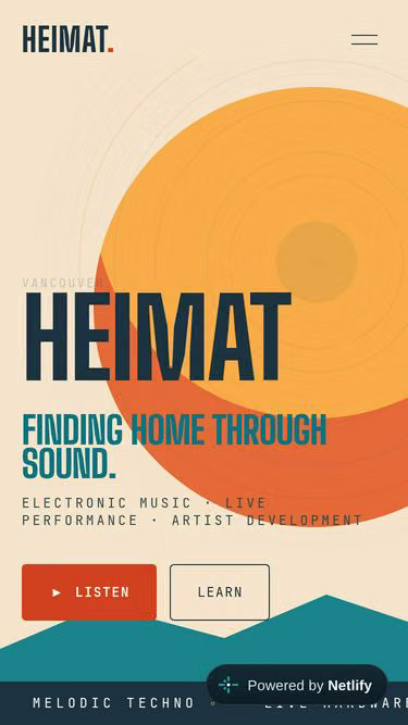 Screenshot of heimat.music