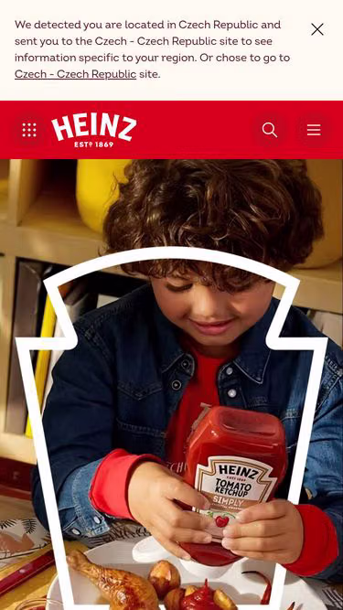 Screenshot of heinz.cz