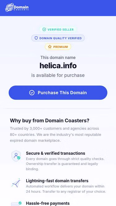 Screenshot of helica.info