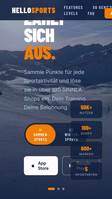 Screenshot of hellosports.app